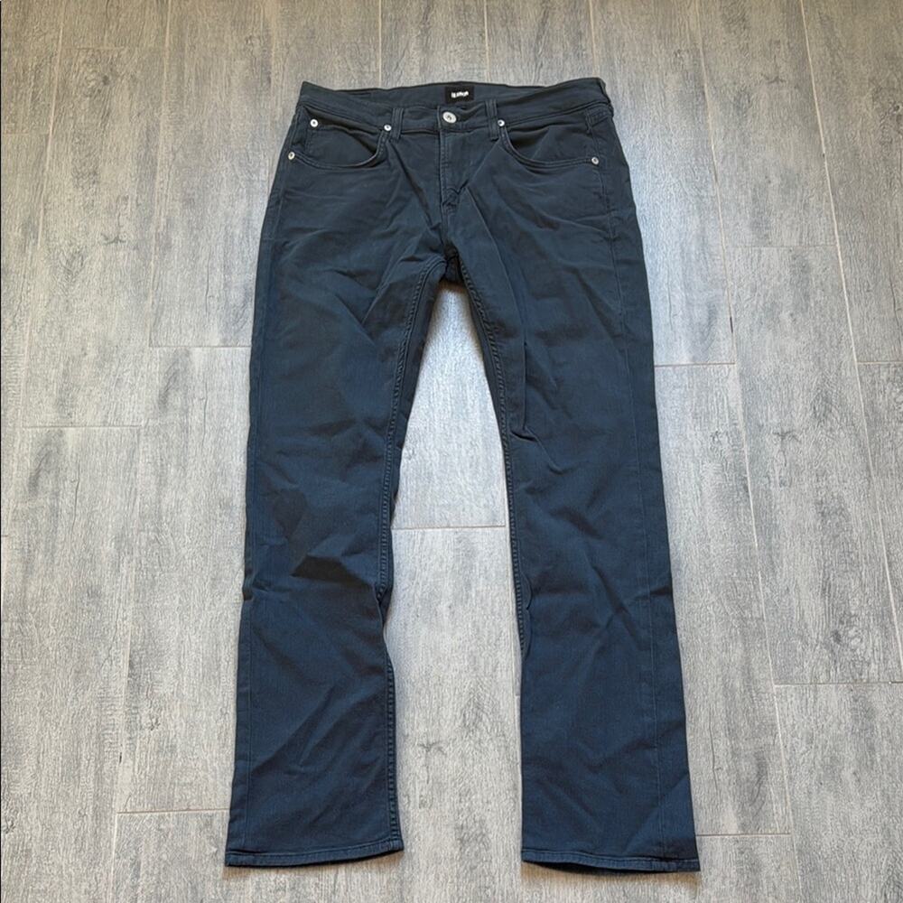 HUDSON Byron Five Pocket Straight Jeans Size 33 Blue Stretch Denim